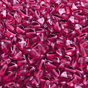 80pcs Czech Pressed Glass Pinch Beads 5mm Fuchsia